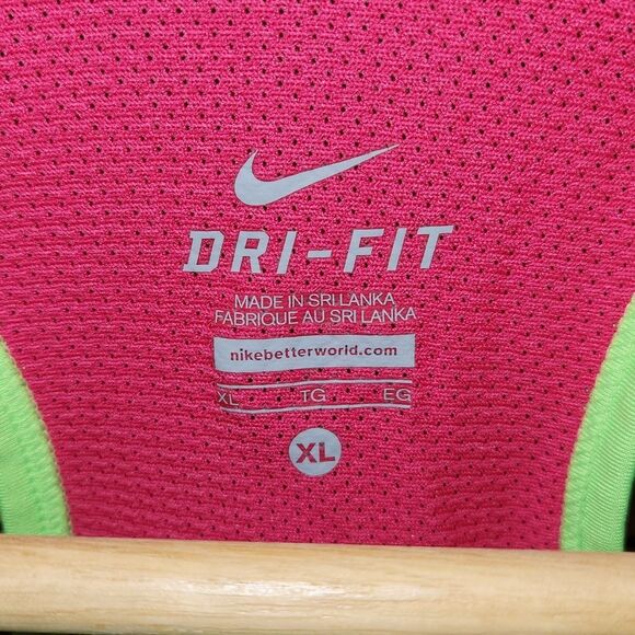 Nike Dri-Fit Green and Pink Non-Padded Sport's Bra Girl's Size XL - Picture 3 of 6